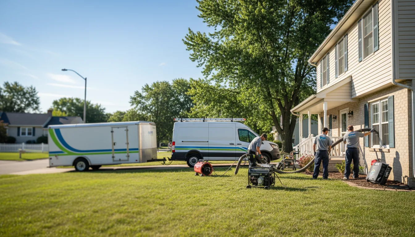 Flooded Basement Restoration And Cleanup With Repair in Greenwood, IN near me